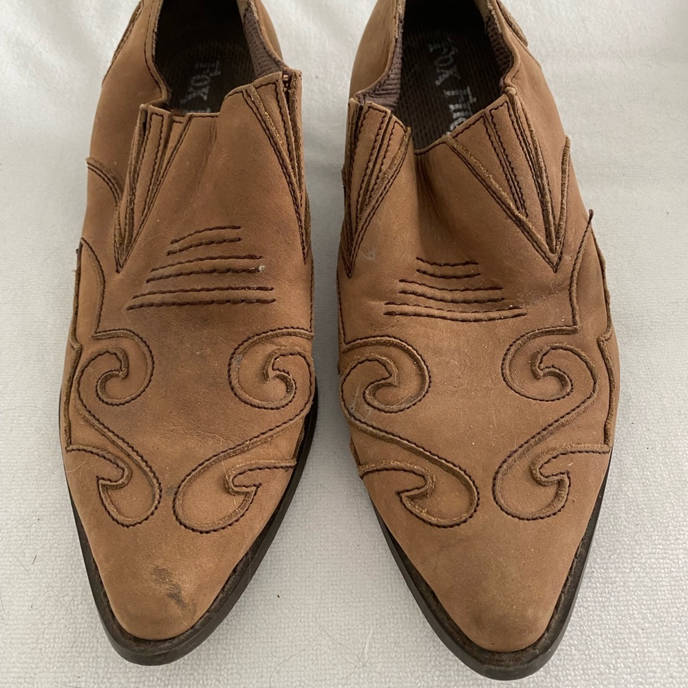 Fox Fire leather western Chelsea ankle boot